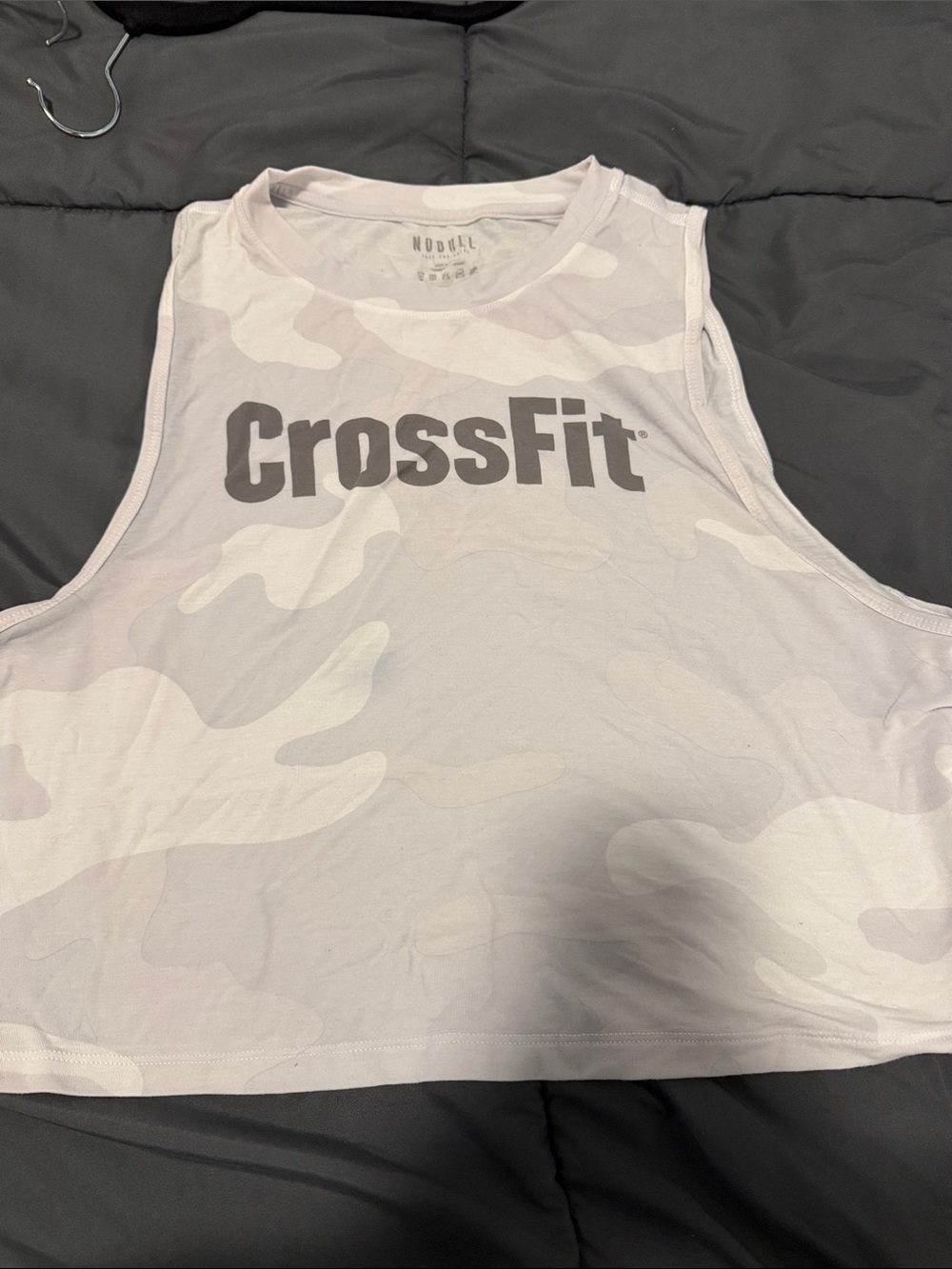 Women’s Cropped Tank Top - white Camo
